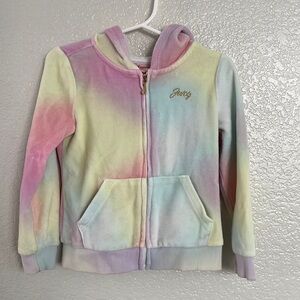 Juicy couture, rainbow, velour, size 5, zip-up, sweater